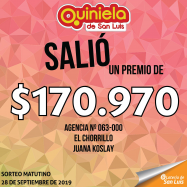 ¡Gran premio de Quiniela en Juana Koslay!