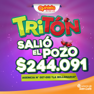 ¡Un ganador del pozo del Tritón!