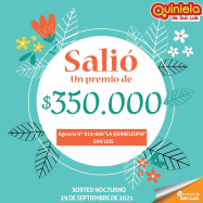 ¡Salió un premio de Quiniela en San Luis!