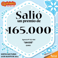 ¡Salió un premio de Quiniela en Quines!