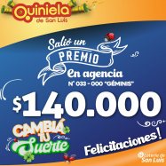 ¡Salió un Premio de Quiniela en San Luis!