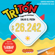 ¡Un ganador del pozo del Tritón en Santa Rosa!