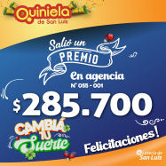 ¡Salió un premio de Quiniela en Luján!