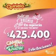 ¡Salió un premio de Quiniela en Villa Mercedes!