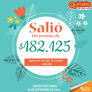 ¡Salió un premio de Quiniela en San Luis!