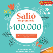 ¡Salió un premio de Quiniela en San Luis!